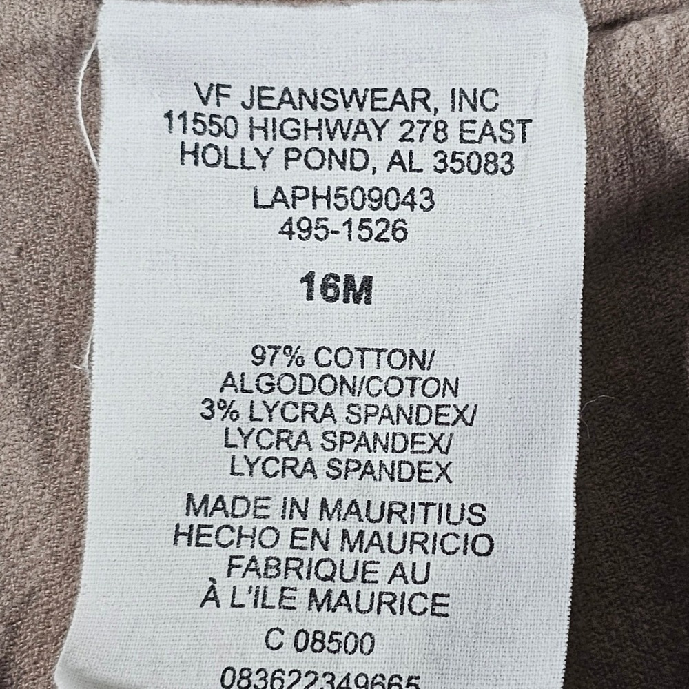 Vintage Lee Khakis Corduroy Pants Womens 16M Tan Straight Leg Stretch Casual - Picture 3 of 9